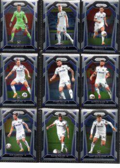 2020‑21 Panini Prizm Premier League Leeds United team set card fronts page 1 with player images