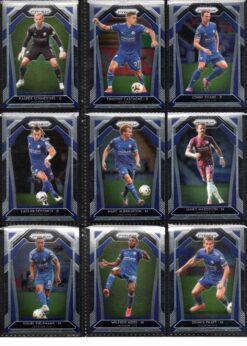 2020‑21 Panini Prizm Premier League Leicester City team set card fronts page 1 with player images