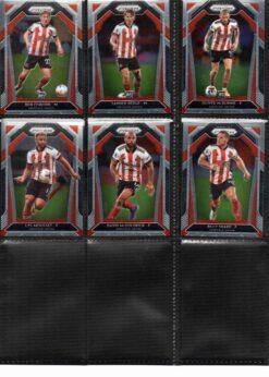 2020‑21 Panini Prizm Premier League Sheffield United team set card fronts page 2 with player images