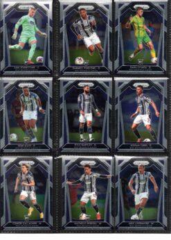 2020‑21 Panini Prizm Premier League West Bromwich Albion team set card fronts page 1 with player images