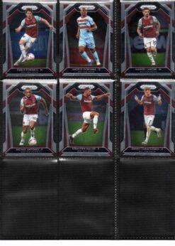 2020‑21 Panini Prizm Premier League West Ham United team set card fronts page 2 with player images