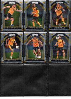 2020‑21 Panini Prizm Premier League Wolverhampton Wanderers team set card fronts page 2 with player images