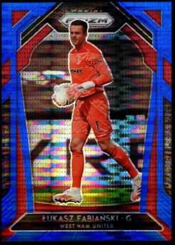 2020-21 Panini Prizm Premier League Blue Breakaway Card 181 Lukasz Fabianski 49/195