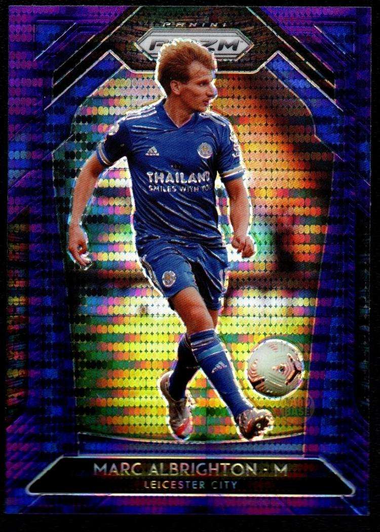 2020-21 Panini Prizm EPL Purple Pulsar Card 125 Marc Albrighton