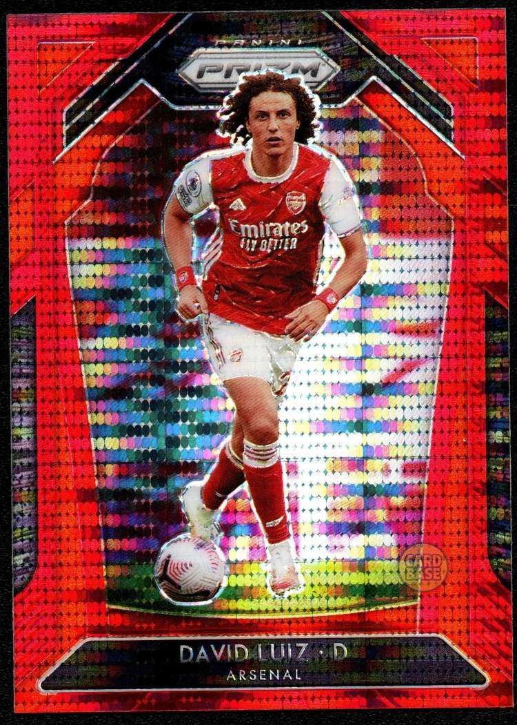 2020-21 Panini Prizm EPL Red Breakaway Card 32 David Luiz