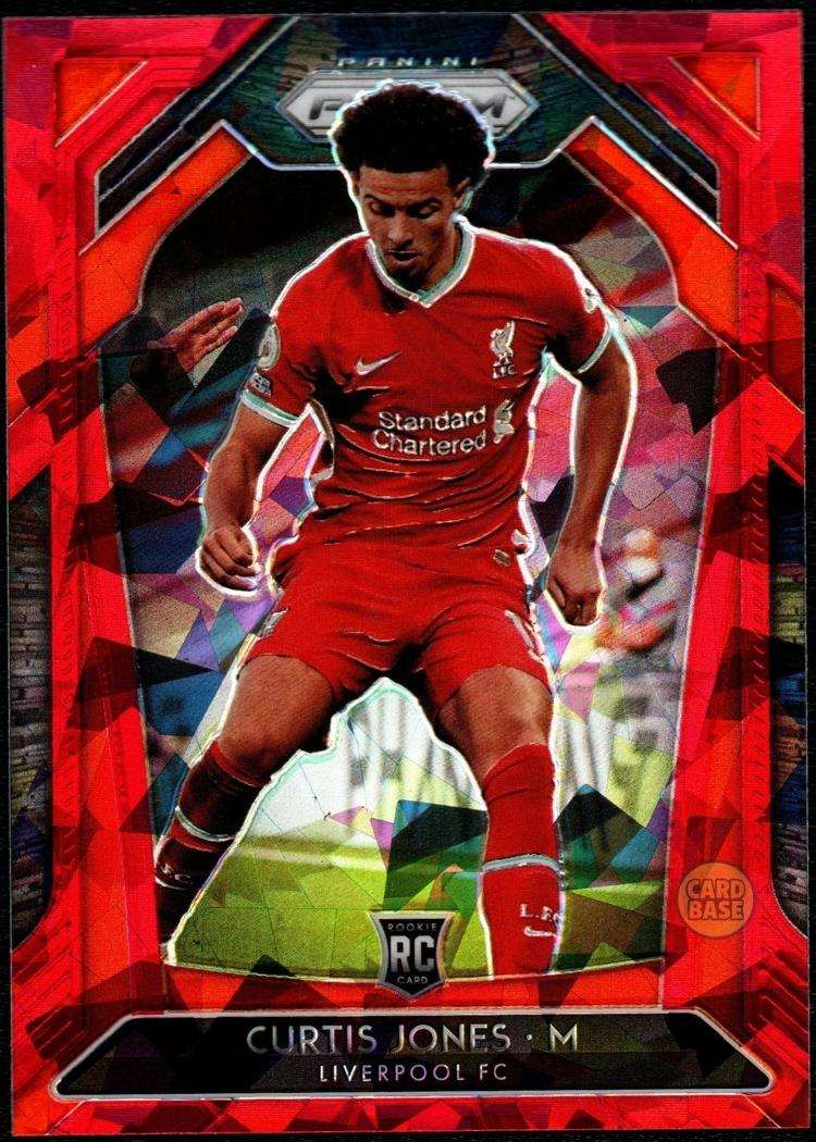 2020-21 Panini Prizm Premier League Red Ice Card 249 Curtis Jones