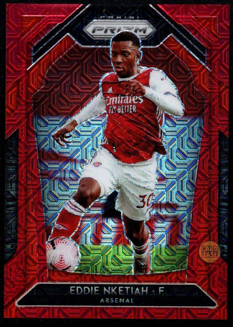 2020-21 Panini Prizm Premier League Red Mojo Card #44 Eddie Nketiah 61/135