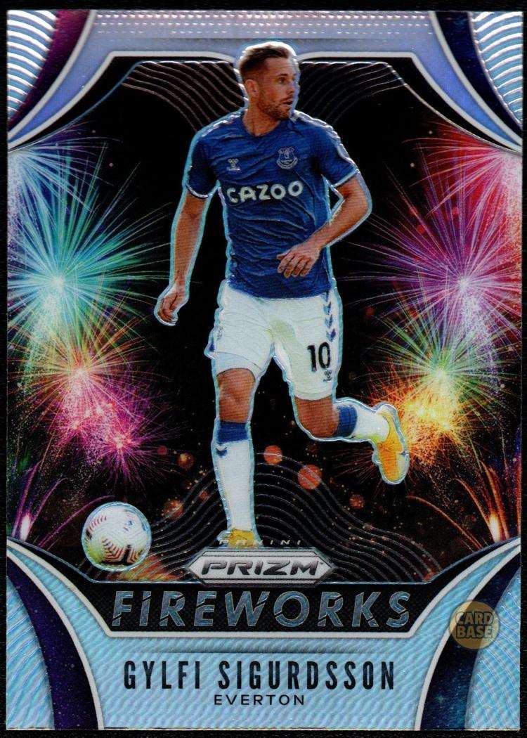 2020-21 Panini Prizm EPL Silver Fireworks #8 Gylfi Sigurdsson