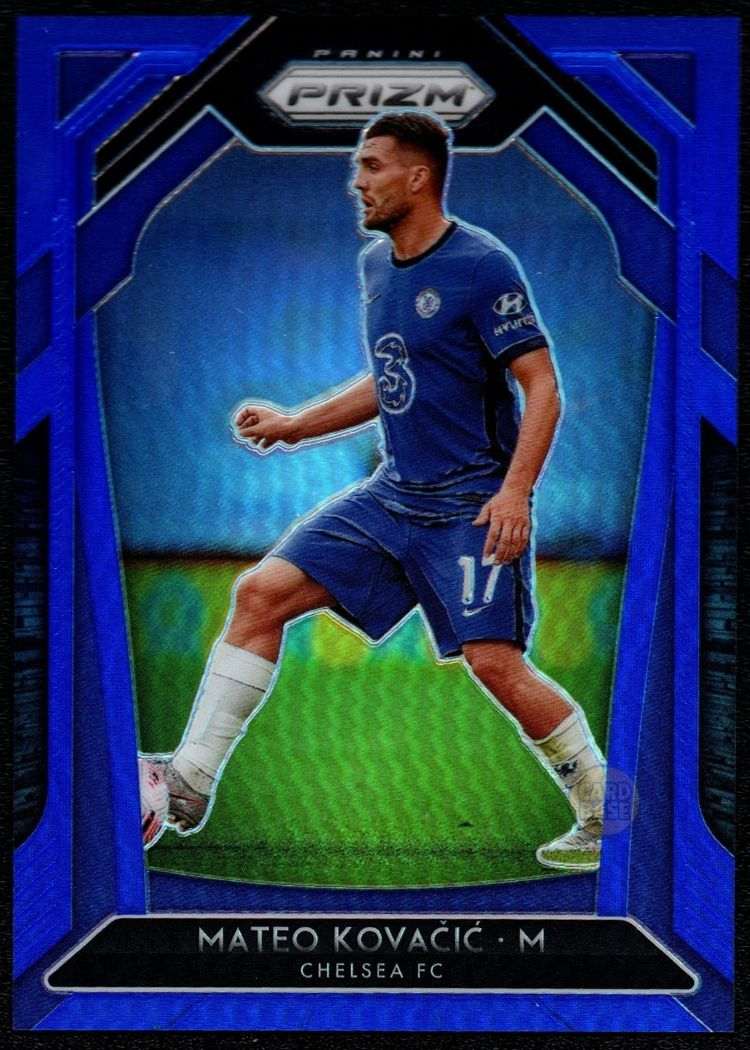 2020-21 Panini Prizm Premier League Blue Prizm Card 218 Mateo Kovacic 109/199