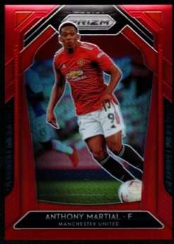 2020-21 Panini Prizm Premier League Red Prizm Card 13 Anthony Martial 103/149