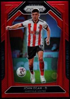 2020-21 Panini Prizm Premier League Red Prizm Card 21 John Egan 17/149
