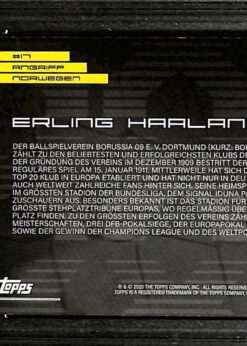 Topps BVB #25 Erling Haaland PSA10 61135853 back