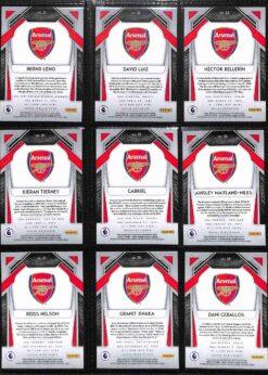 Arsenal 2020-21 Premier League Team Set - Panini Prizm Page 1