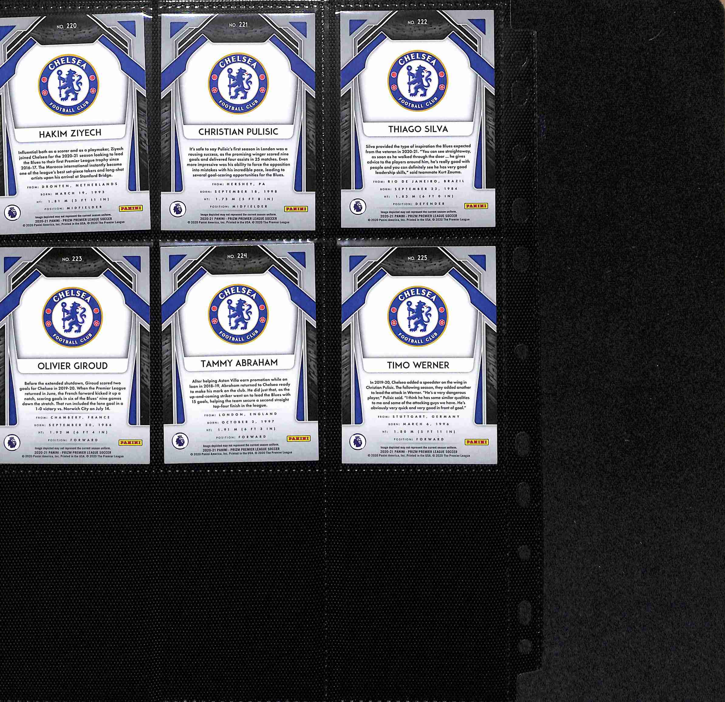Chelsea 2020-21 Premier League Team Set - Panini Prizm Page 2