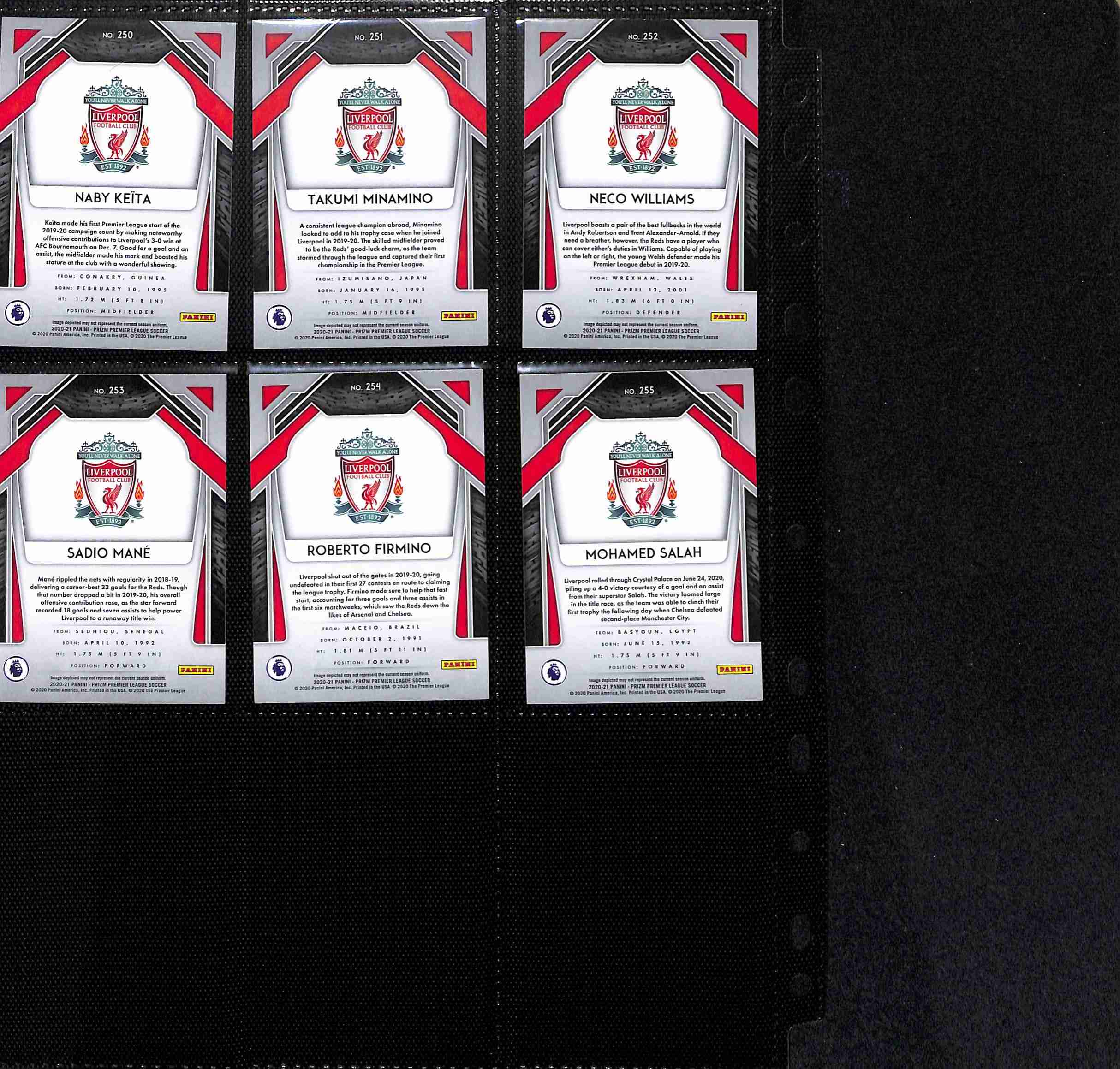 Liverpool 2020-21 Premier League Team Set - Panini Prizm Page 2