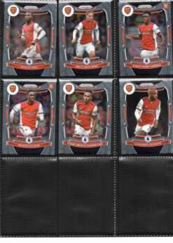 Arsenal 2021-22 Panini Prizm Premier League team set page 2 showing card fronts