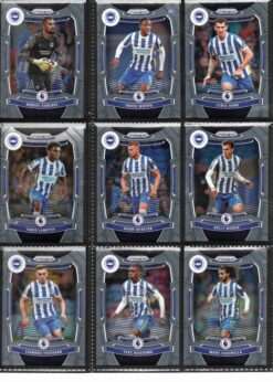 Brighton & Hove Albion 2021-22 Panini Prizm Premier League team set page 1 showing card fronts