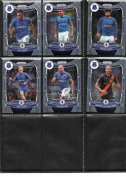 Everton 2021-22 Panini Prizm Premier League team set page 2 showing card fronts