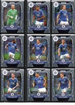 Leicester City 2021-22 Panini Prizm Premier League team set page 1 showing card fronts