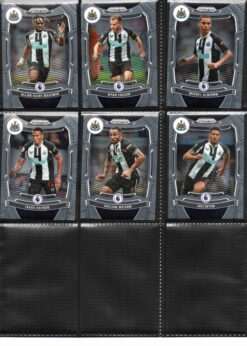 Newcastle United 2021-22 Panini Prizm Premier League team set page 2 showing card fronts