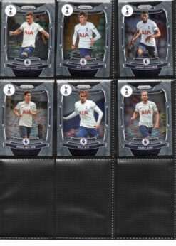 Tottenham Hotspur 2021-22 Panini Prizm Premier League team set page 2 showing card fronts