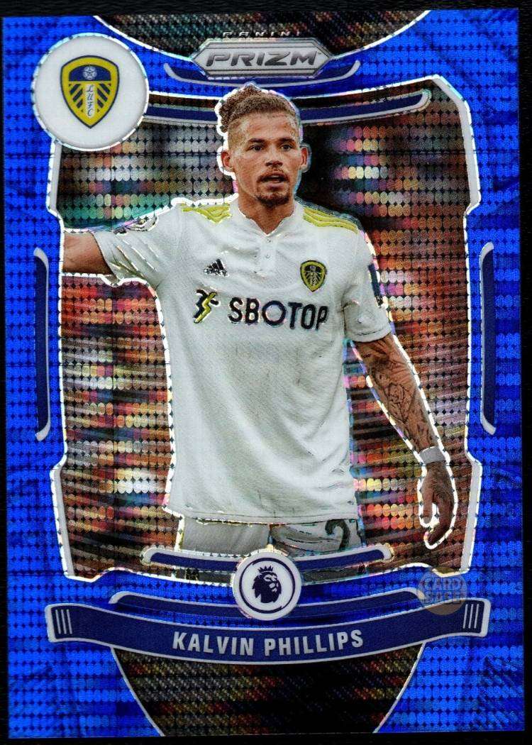 2021-22 Panini Prizm Premier League Blue Breakaway Prizm Card 219 Kalvin Phillips 82/199