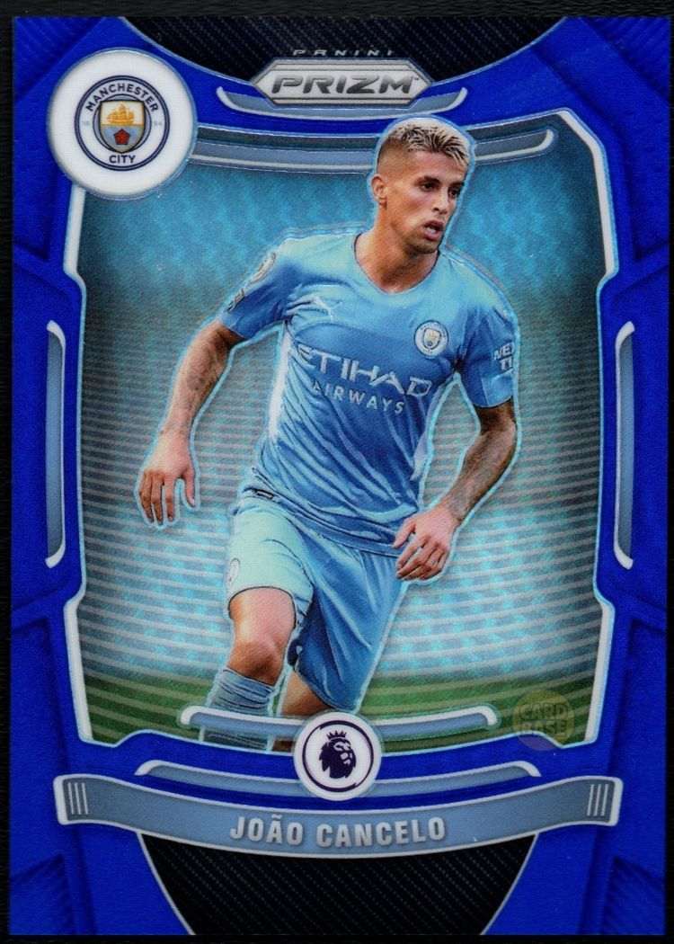 2021-22 Panini Prizm Premier League Blue Prizm Card 5 Joao Cancelo 32/340