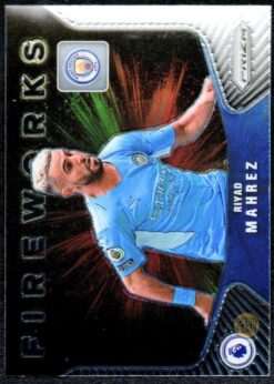 2021-22 Panini Prizm EPL Fireworks 1 Riyad Mahrez