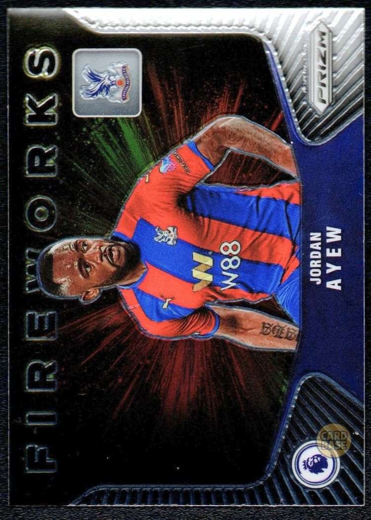 2021-22 Panini Prizm EPL Fireworks 17 Jordan Ayew
