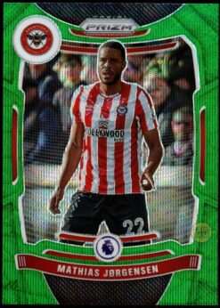2021-22 Panini Prizm Premier League Green Wave Card 146 Mathias Jorgensen