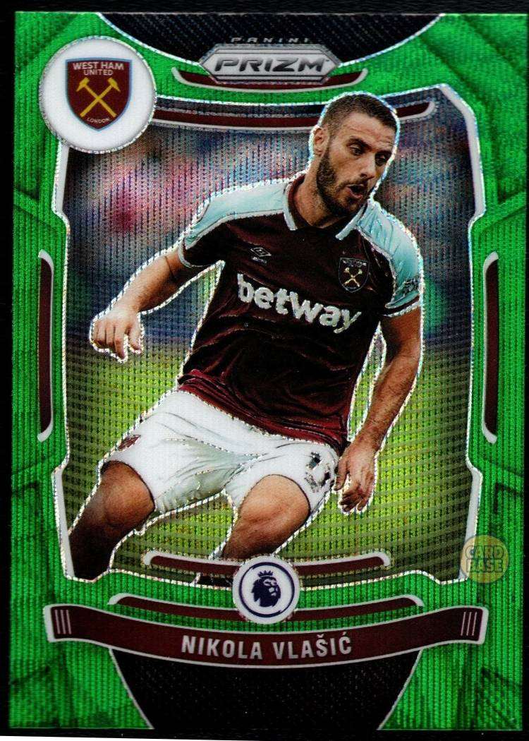 2021-22 Panini Prizm Premier League Green Wave Card 239 Nikola Vlasic