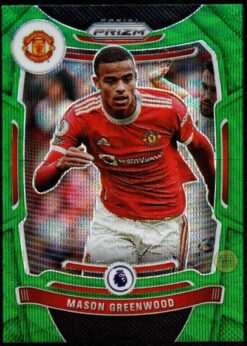 2021-22 Panini Prizm Premier League Green Wave Card 281 Mason Greenwood