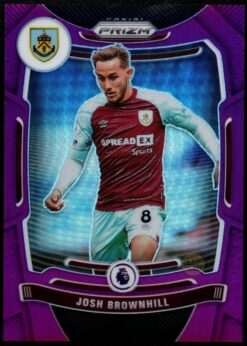 2021-22 Panini Prizm EPL Purple Prizm Card 68 Josh Brownhill 85/99