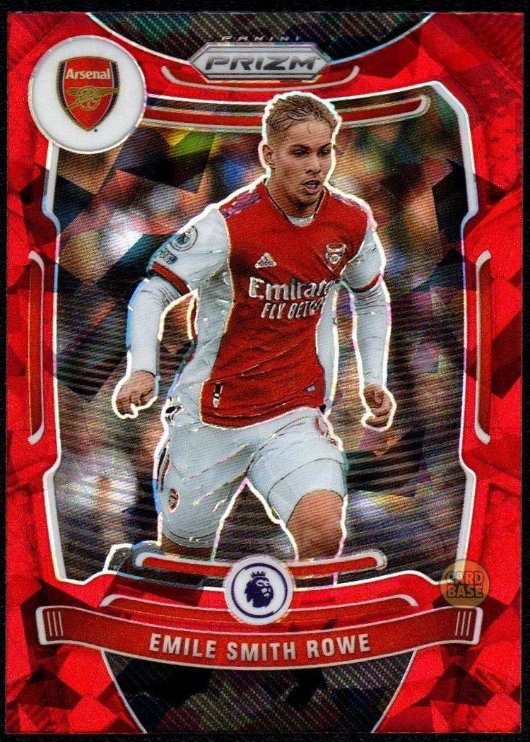 2021-22 Panini Prizm Premier League Red Ice Card 206 Emile Smith Rowe