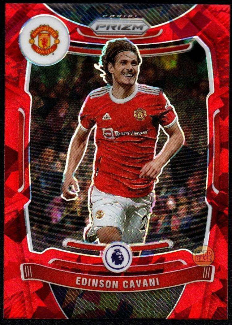 2021-22 Panini Prizm Premier League Red Ice Card 285 Edinson Cavani