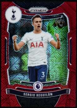 Sergio Reguilon #152 2021-22 Tottenham Panini Prizm Red Mojo 27/159