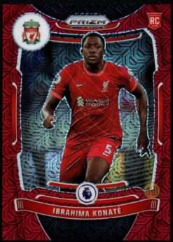 2021-22 Panini Prizm Premier League Red Mojo Card 80 Ibrahima Konate 33/159