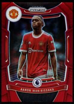 2021-22 Panini Prizm Premier League Red Prizm Card 275 Aaron Wan-Bissaka 38/199