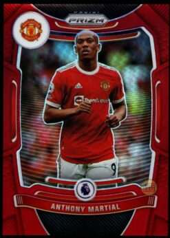 2021-22 Panini Prizm Premier League Red Prizm Card 284 Anthony Martial 123/199