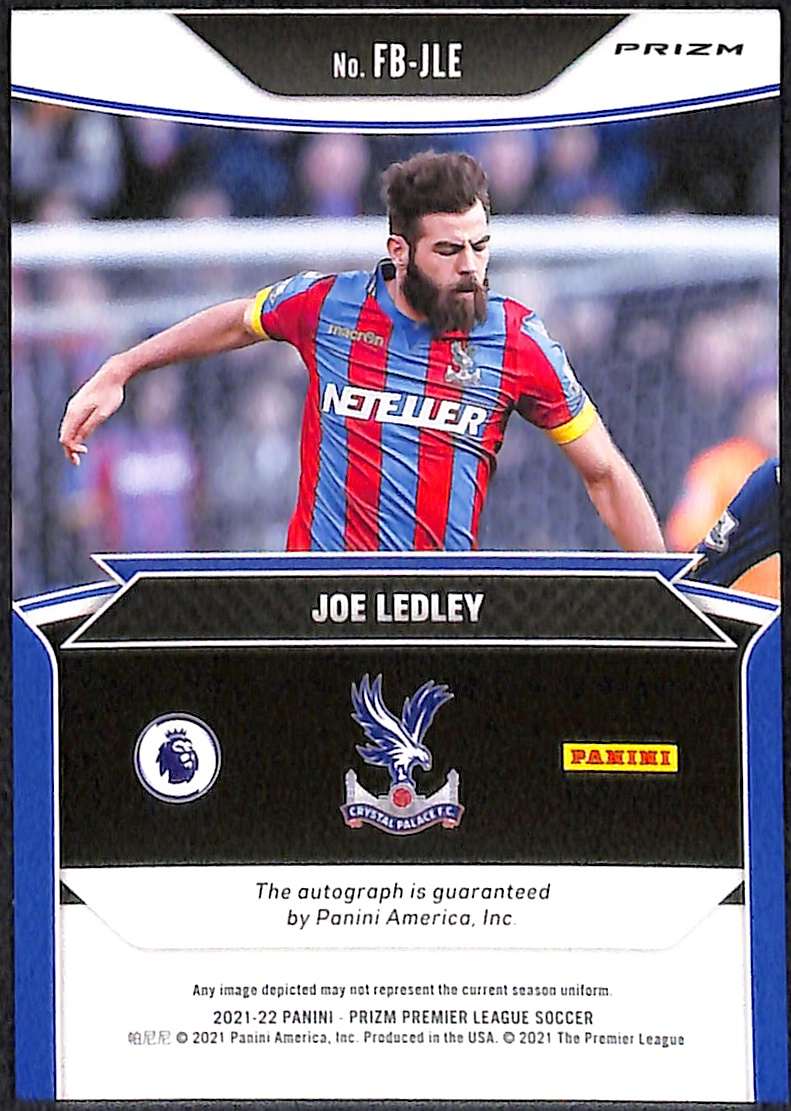 2021-22 Prizm Premier League Flashback Autographs Breakaway Card FB-JLE Joe Ledley Auto - Image 2