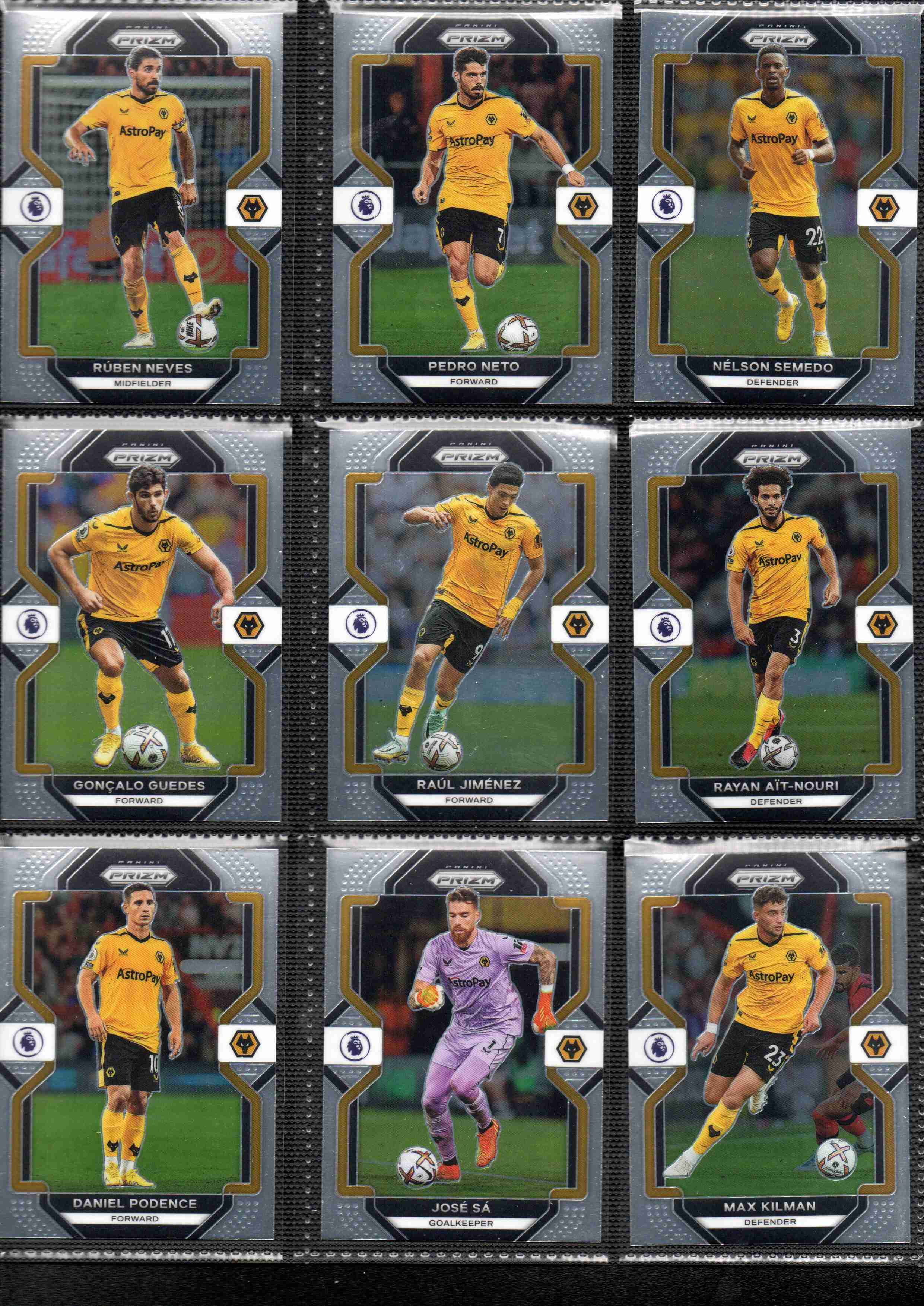 Wolverhampton Wanderers 2022–23 Panini Prizm Team Set