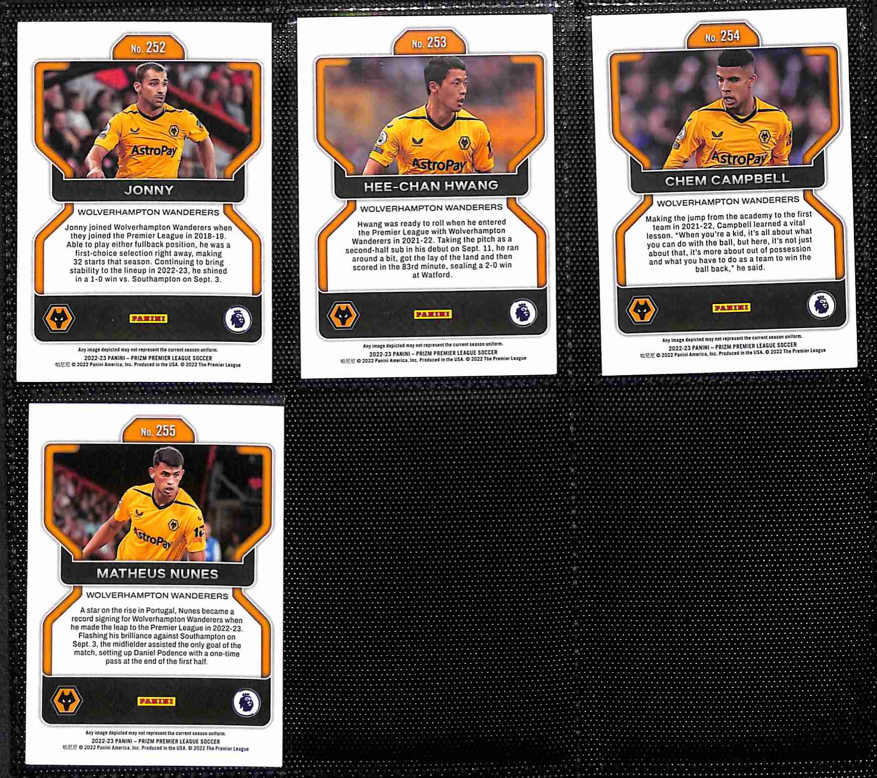 Wolverhampton Wanderers 2022–23 Panini Prizm Team Set - Image 4