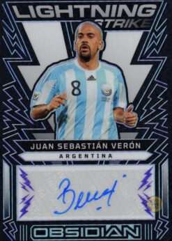 2022-23 Panini Obsidian Soccer Lightning Strike Auto LS-JSV Juan Sebastian Veron 22/50