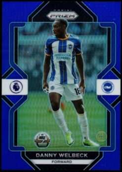 2022-23 Panini Prizm Premier League Blue Prizm Card 128 Danny Welbeck 77/175