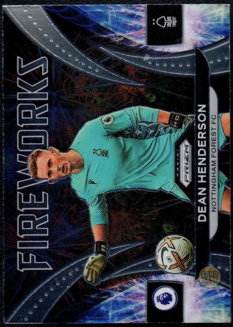 2022-23 Panini Prizm EPL Fireworks Card 10 Dean Henderson