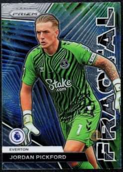 2022-23 Panini Prizm Premier League Fractal Insert Card 16 Jordan Pickford