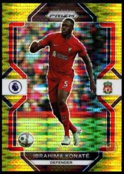 2022-23 Panini Prizm EPL Gold Breakaway Card 195 Ibrahima Konate 5/10