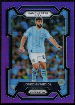 2023-24 Panini Prizm EPL Purple Prizm Card 18 Josko Gvardiol