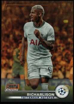 2022-23 Topps Stadium Club Chrome UEFA Richarlison #4 Orange Wave 4/25