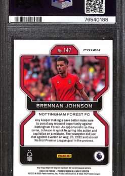 Hyper Prizm #147 Brenan Johnson PSA 10 ROOKIE back